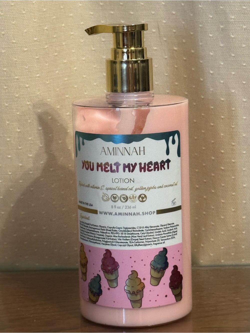 You Melt My Heart Pink Lotion Aminnah